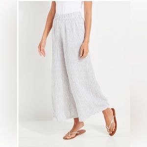 Vineyard Vines Jet Stripe wide leg linen pants